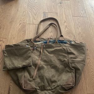 Large Greenish Canvas Tote